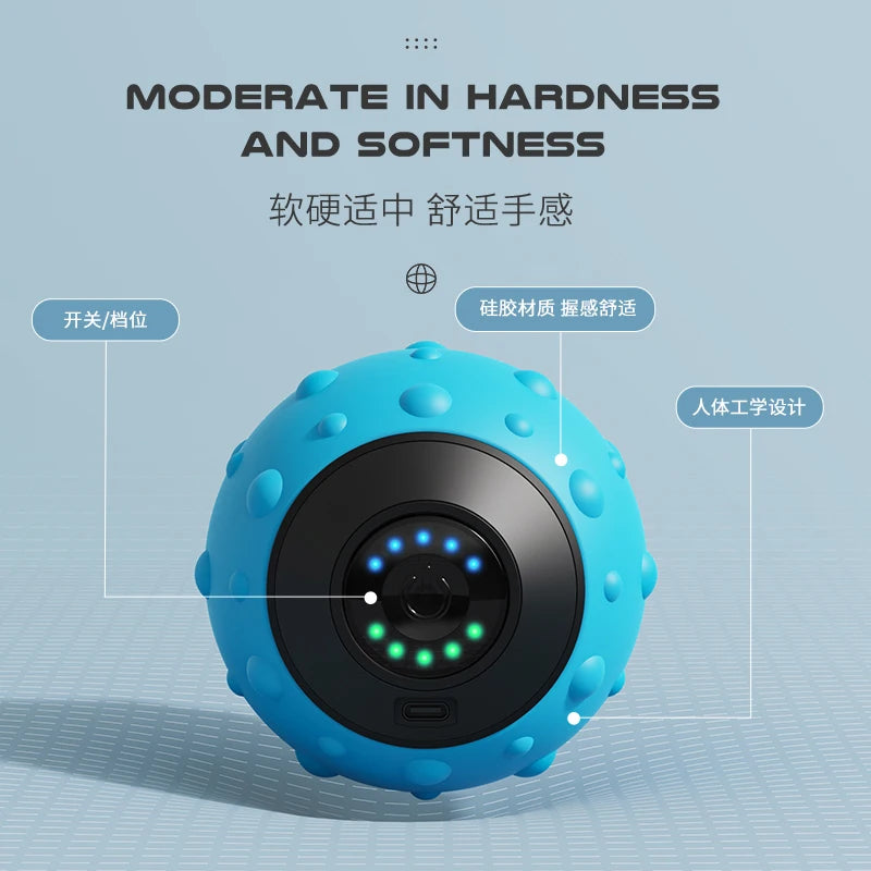 Trending Products 2026 New Arrivals Electric Vibrating Massage Ball, 4-Speed High-Intensity Fitness Yoga Massage Roller
