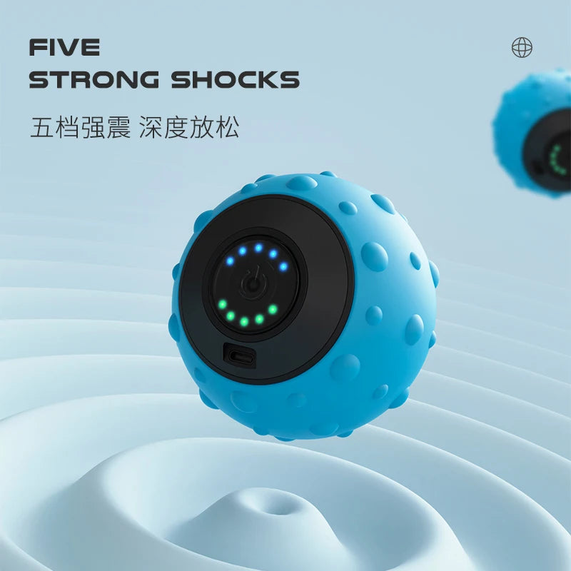 Trending Products 2026 New Arrivals Electric Vibrating Massage Ball, 4-Speed High-Intensity Fitness Yoga Massage Roller