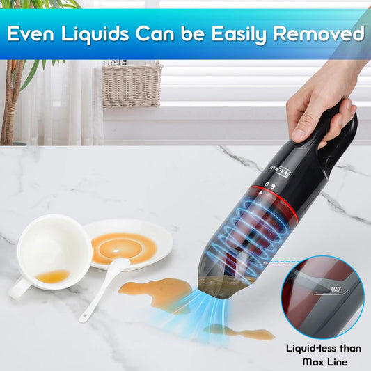 Cordless Handheld Vacuum Cleaner for Wet and Dry Cleaning,Ultra-Lightweight 1.2lbs,Powerful Suction Power with Pet Brush,Type-C
