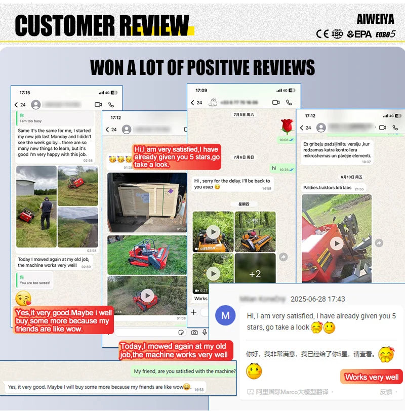 Customized remote-controlled self-propelled hillside lawn mower, robot lawn mower mountain weed removal flail-type lawn mower