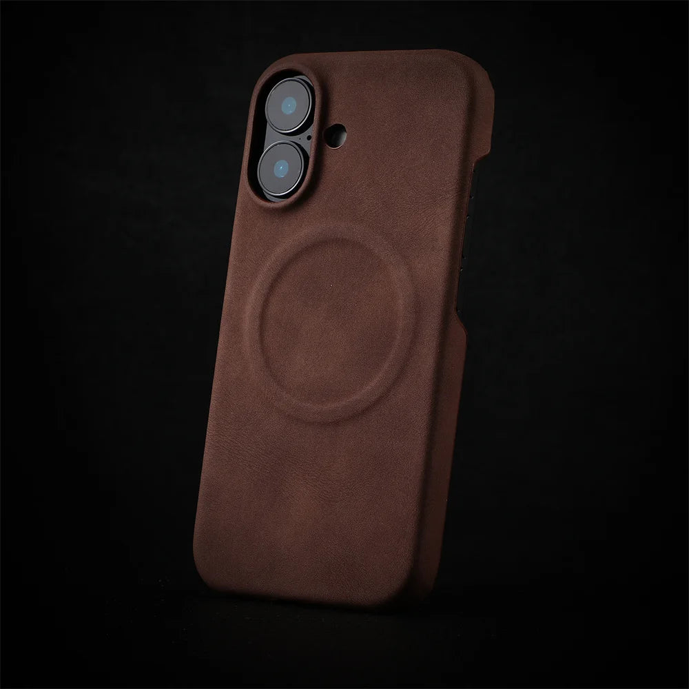 Luxury Skin Feel Sheepskin for Magsafe Phone Case for iPhone 16 Pro Max 15 14 13 12 Pro Max Plus Wireless Charging Leather Case