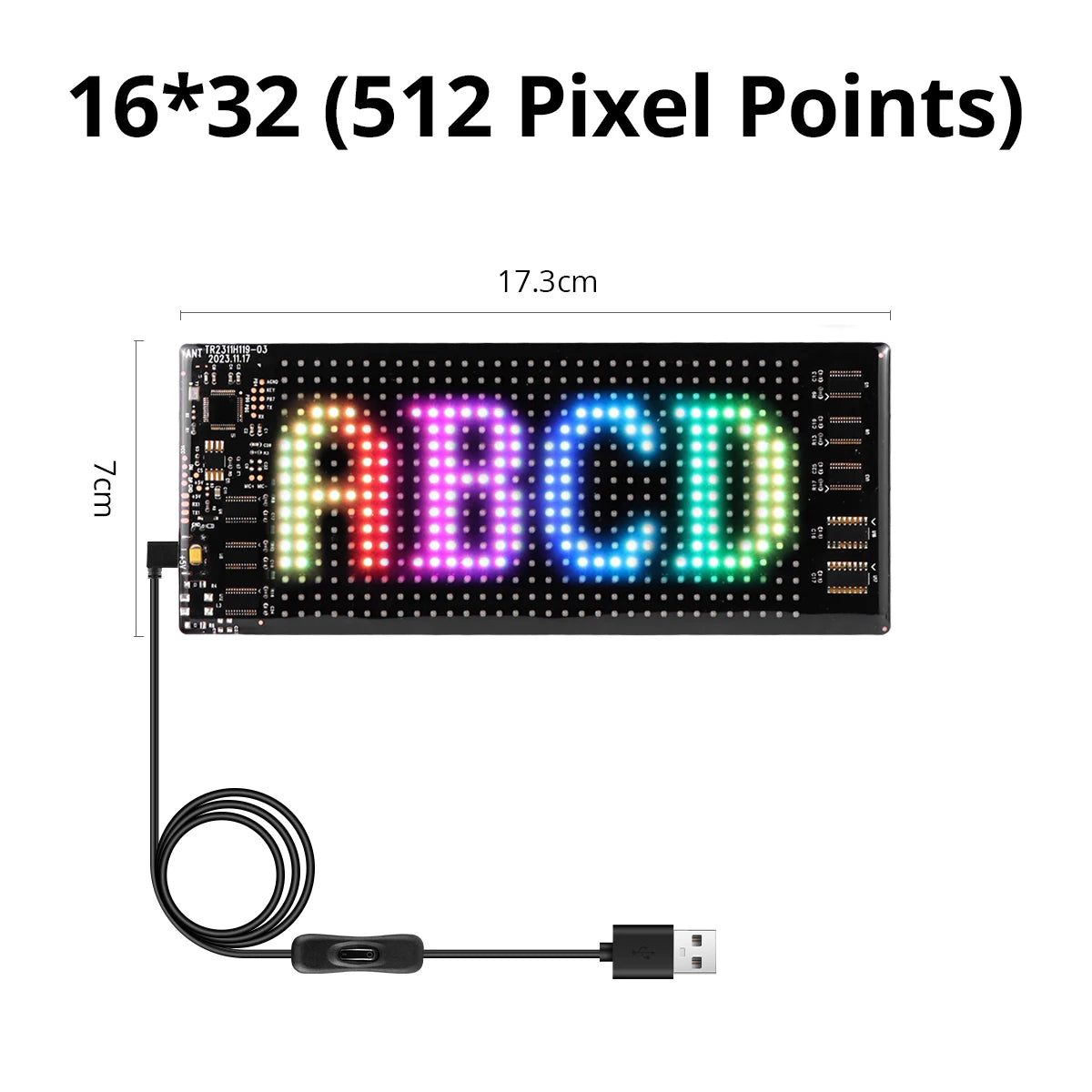 LED Matrix Pixel Panel Smart LED Display Screen Flexible RGB Car Graffiti Scrolling Text Animation Shop Reminder Light Bluetooth