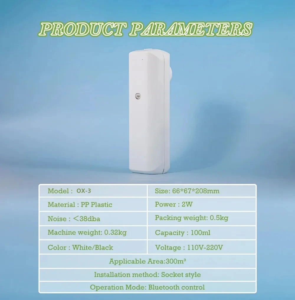 Small Aromatic Oil Diffuser Bluetooth Fragrance Diffuser Socket Style Aroma Oil Diffuser For Home Toilet Air Freshener Device