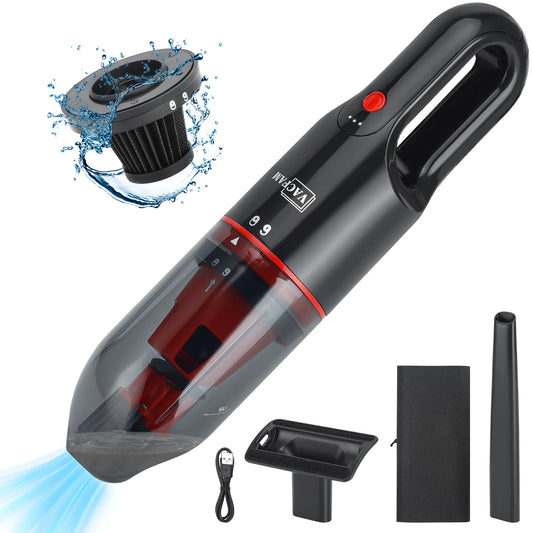 Cordless Handheld Vacuum Cleaner for Wet and Dry Cleaning,Ultra-Lightweight 1.2lbs,Powerful Suction Power with Pet Brush,Type-C