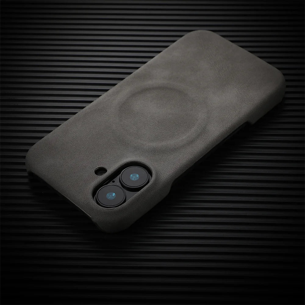 Luxury Skin Feel Sheepskin for Magsafe Phone Case for iPhone 16 Pro Max 15 14 13 12 Pro Max Plus Wireless Charging Leather Case