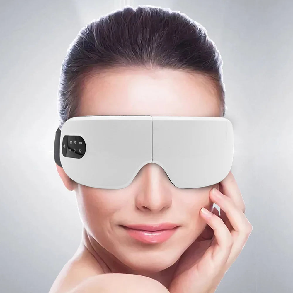 Smart  Electric Eye Massager Air Pressure Hot Compress Massage Glasses Foldable Bluetooth Music Eyes Massage USB Rechargeable
