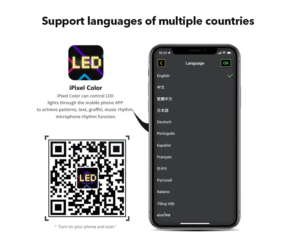 LED Matrix Pixel Panel Smart LED Display Screen Flexible RGB Car Graffiti Scrolling Text Animation Shop Reminder Light Bluetooth