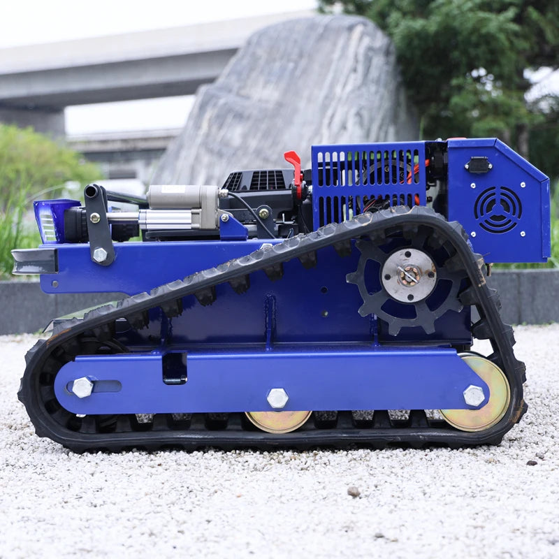 Customized remote-controlled self-propelled hillside lawn mower, robot lawn mower mountain weed removal flail-type lawn mower