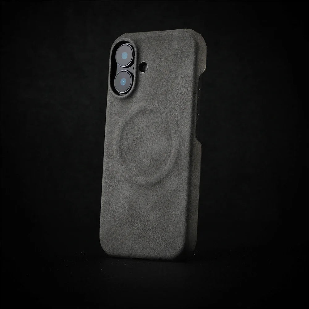 Luxury Skin Feel Sheepskin for Magsafe Phone Case for iPhone 16 Pro Max 15 14 13 12 Pro Max Plus Wireless Charging Leather Case