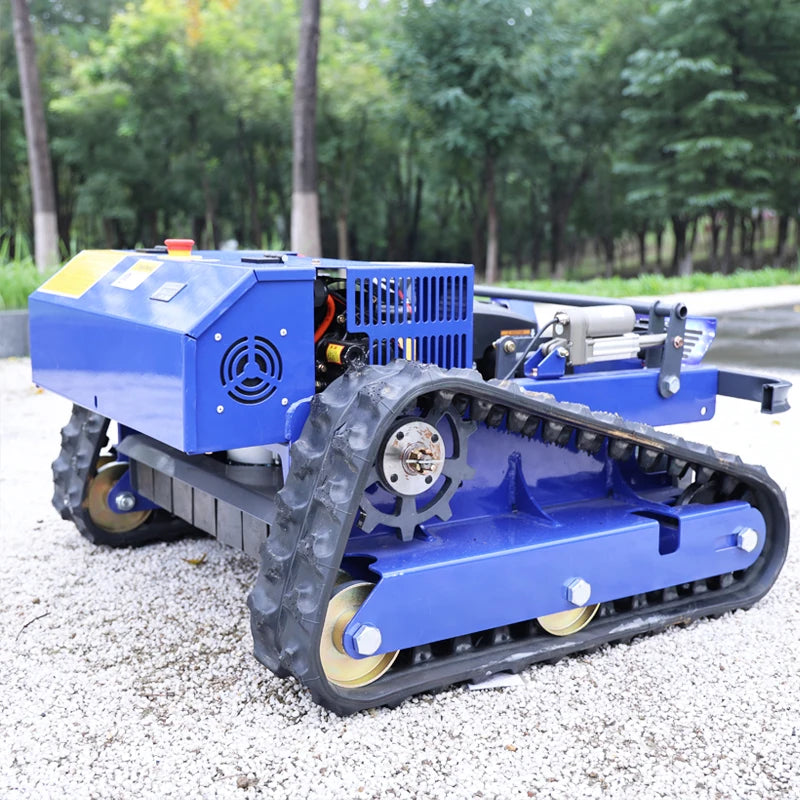 Customized remote-controlled self-propelled hillside lawn mower, robot lawn mower mountain weed removal flail-type lawn mower