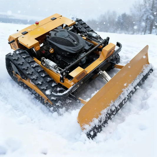 Customized Remote-controlled Lawn Mower Track Type Push Shovel Can Shovel Snow Multifunctional Lawn Mower Robot
