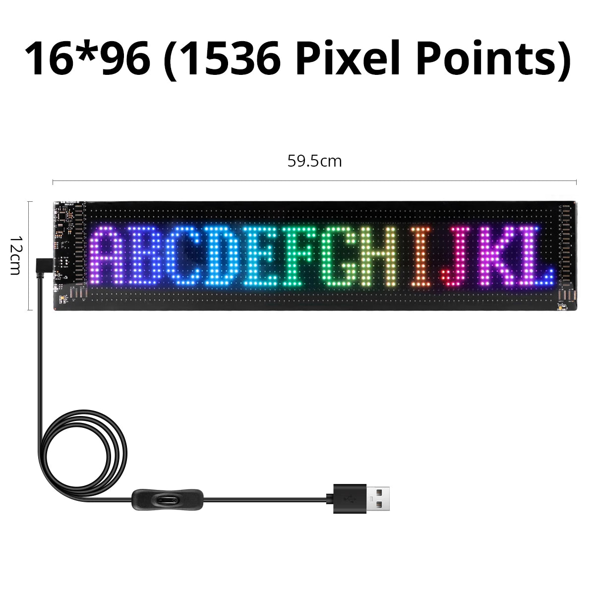 LED Matrix Pixel Panel Smart LED Display Screen Flexible RGB Car Graffiti Scrolling Text Animation Shop Reminder Light Bluetooth