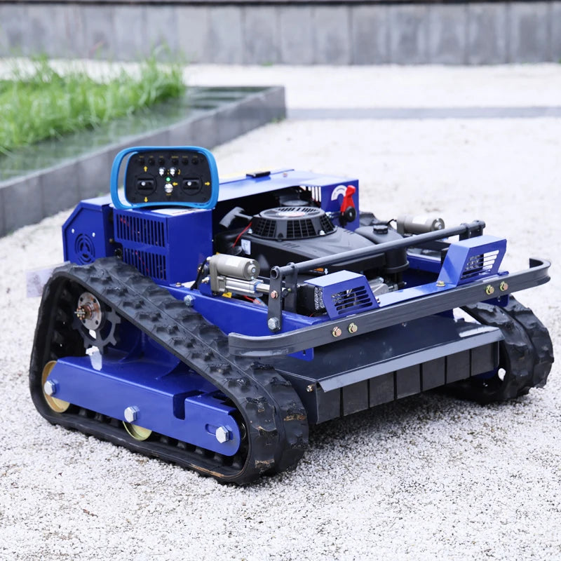 Customized remote-controlled self-propelled hillside lawn mower, robot lawn mower mountain weed removal flail-type lawn mower