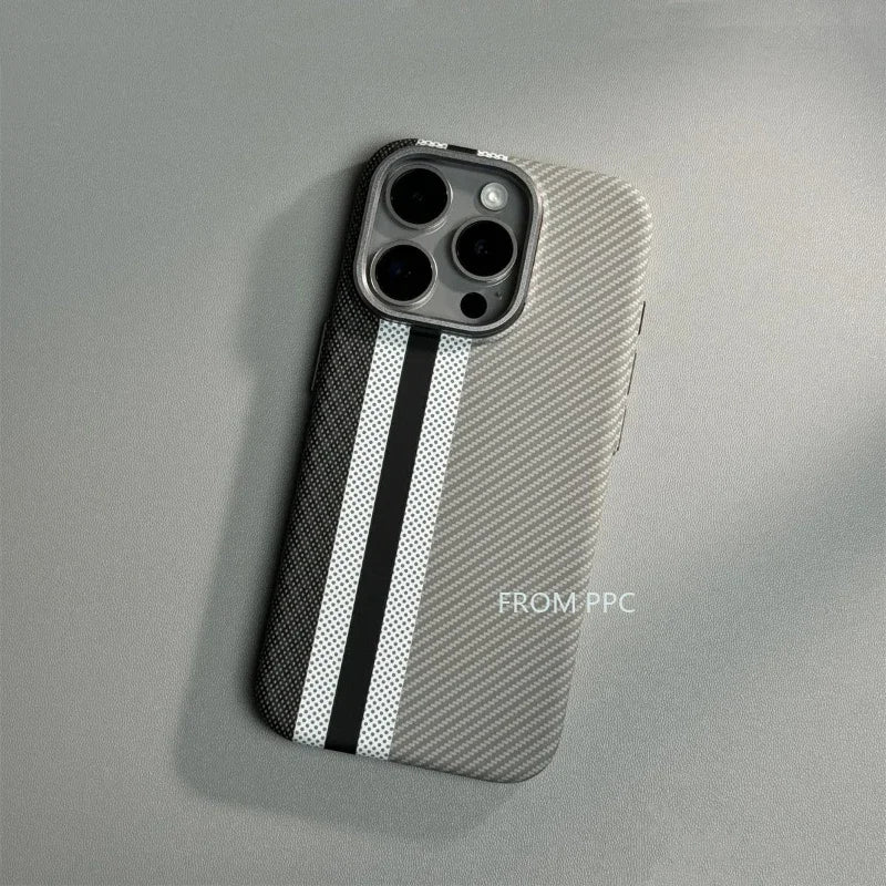 Carbon Fiber Magnetic Phone Case 16 Cover for iPhone 16 15 14 Pro Max Wireless Charge for MagSafe Shell Camera Ring Armor Funda