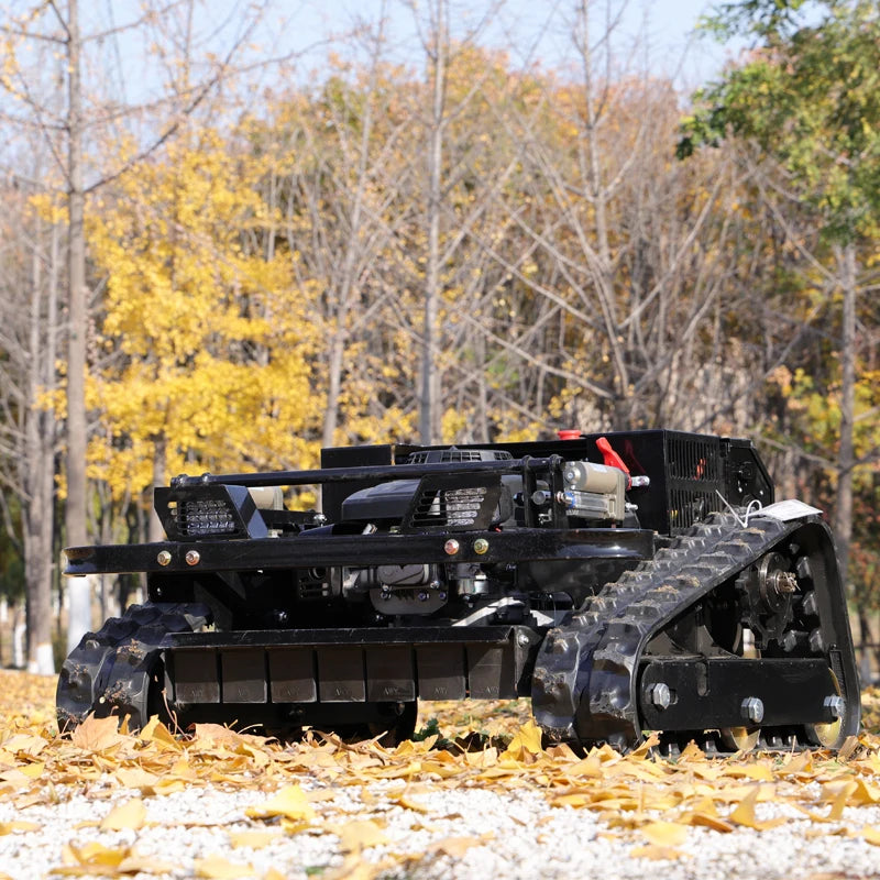 Customized remote-controlled self-propelled hillside lawn mower, robot lawn mower mountain weed removal flail-type lawn mower