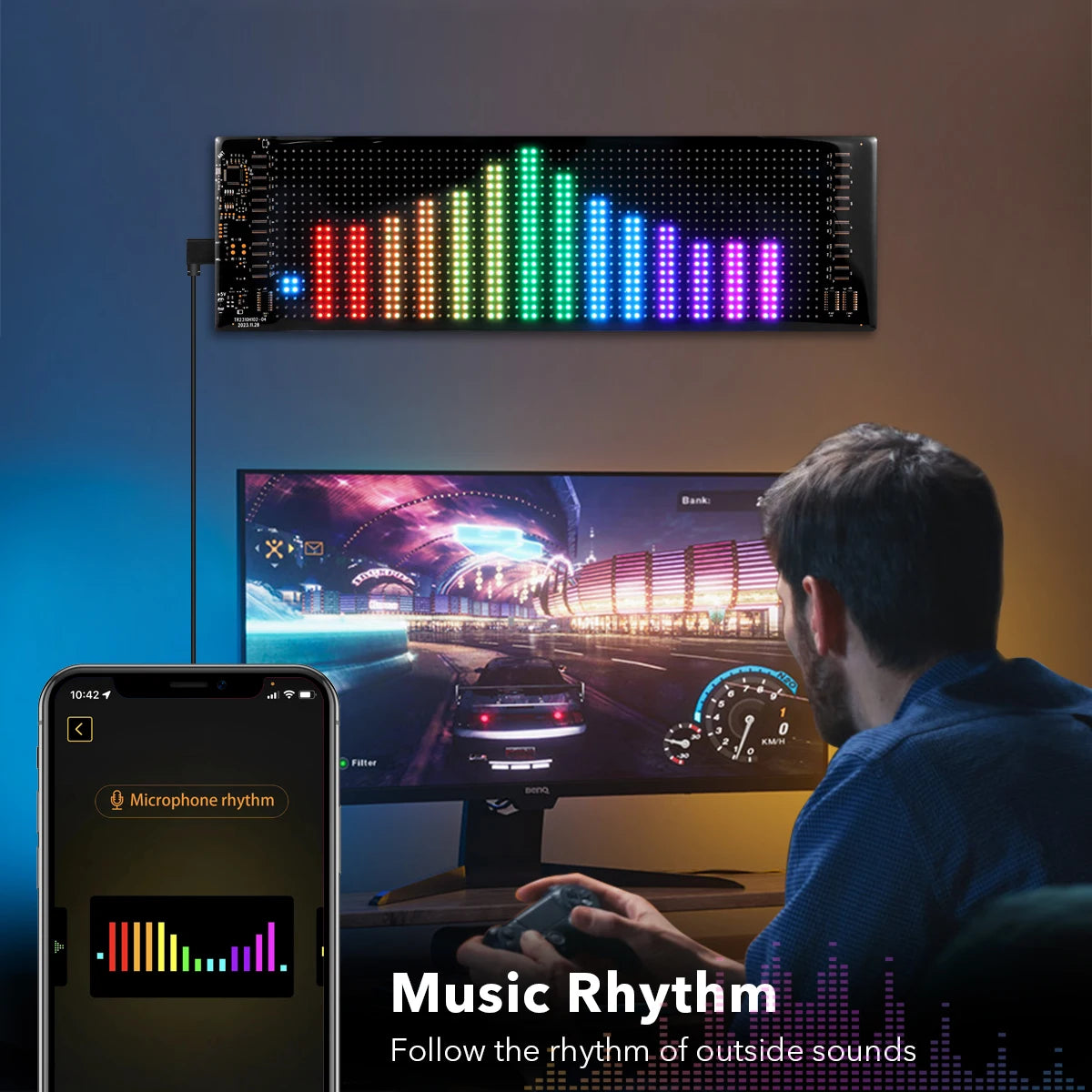 LED Matrix Pixel Panel Smart LED Display Screen Flexible RGB Car Graffiti Scrolling Text Animation Shop Reminder Light Bluetooth