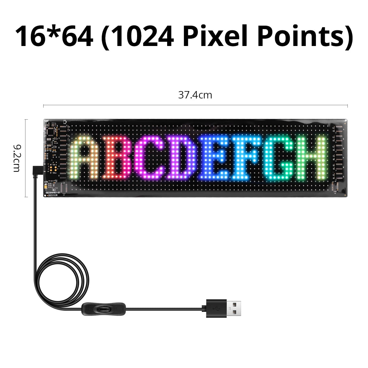 LED Matrix Pixel Panel Smart LED Display Screen Flexible RGB Car Graffiti Scrolling Text Animation Shop Reminder Light Bluetooth