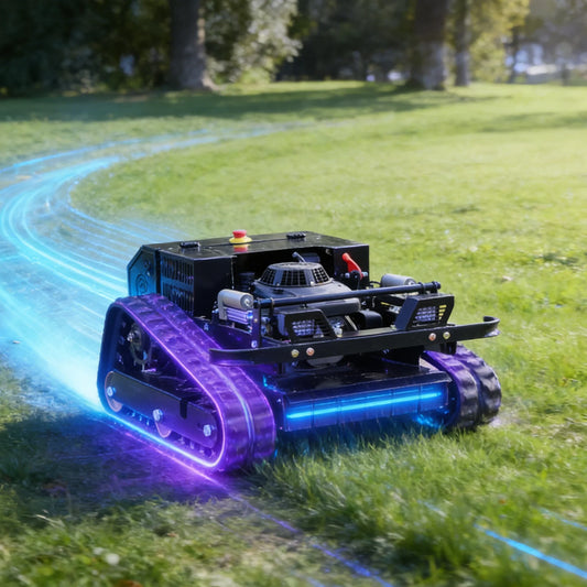 Customized remote-controlled self-propelled hillside lawn mower, robot lawn mower mountain weed removal flail-type lawn mower