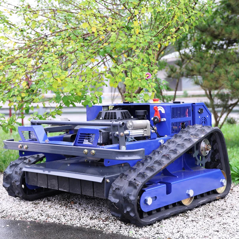 Customized remote-controlled self-propelled hillside lawn mower, robot lawn mower mountain weed removal flail-type lawn mower